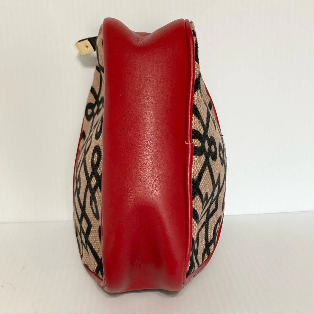 SPARTINA 449 Cosmetic Bag 1715 Lowcountry Natural Linen & Genuine Leather